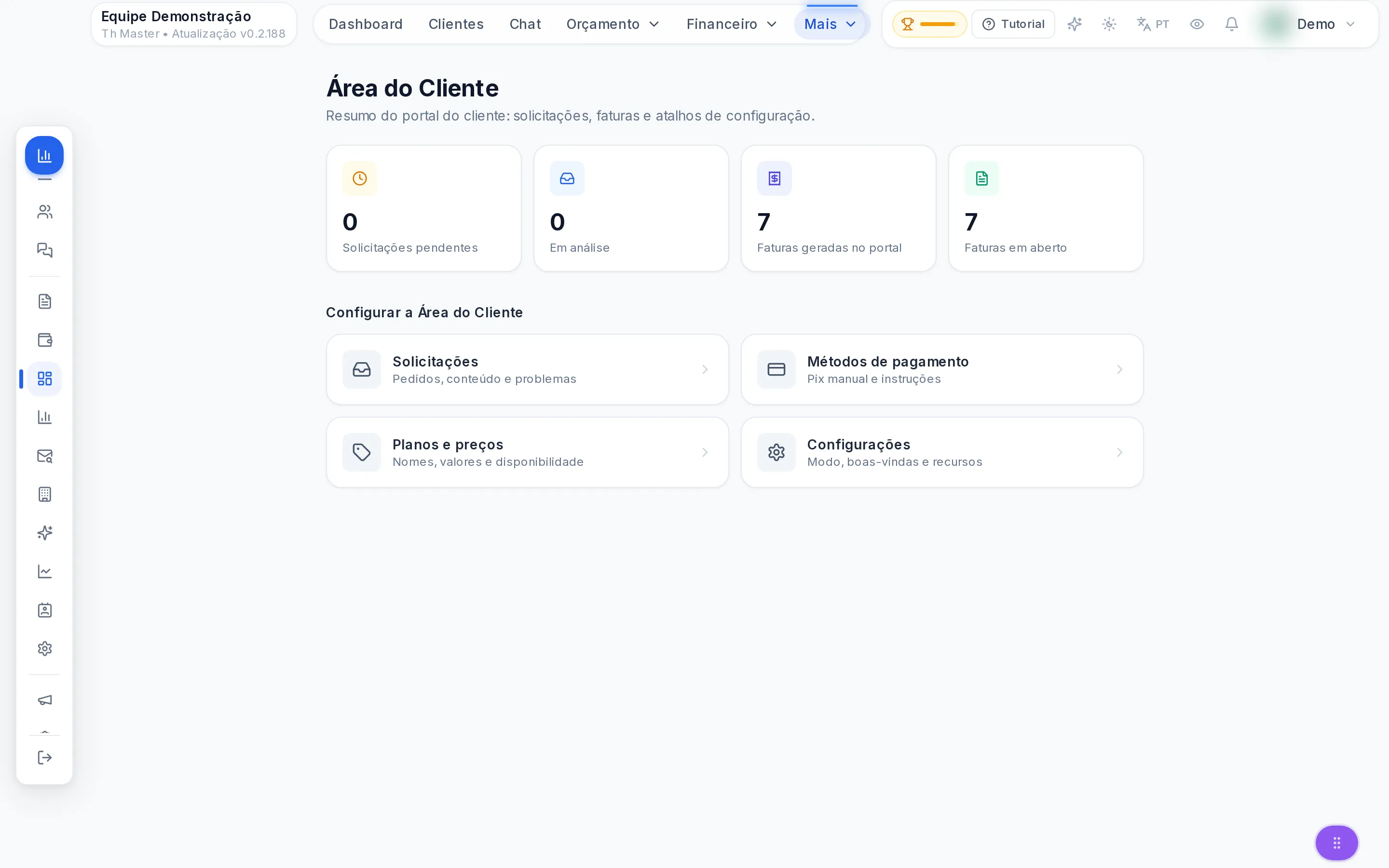 Área do Cliente — Th Gestor